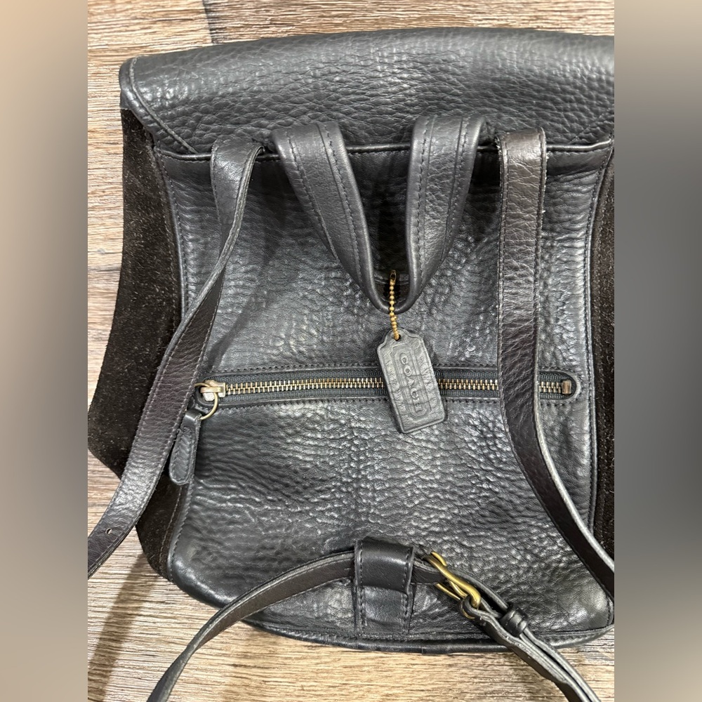 RARE‎ Vintage Coach Berkeley Backpack #9016 Black Flaw - Picture 5 of 10